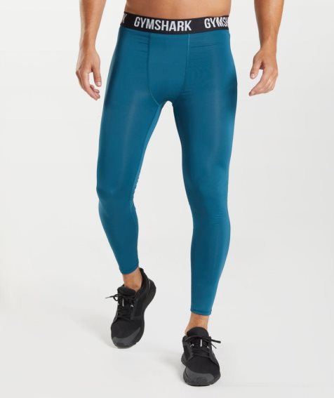 Men's Gymshark Element Baselayer Leggings Blue | CA 0D1AN6